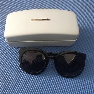 Black Karen Walker Round Sunglasses